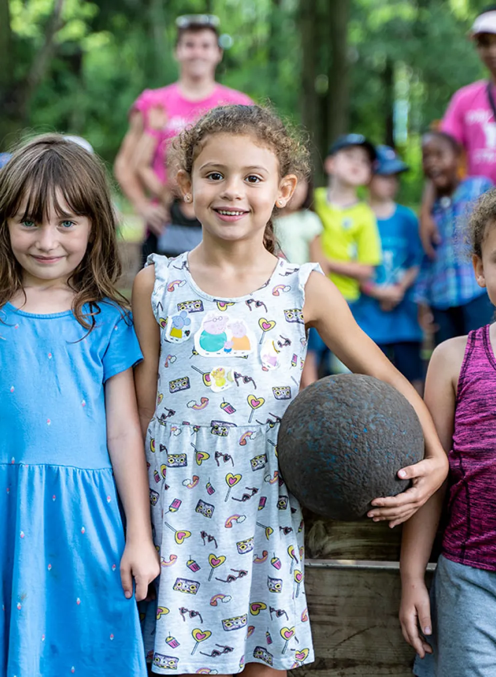 A group of children enjoying a day at camp.