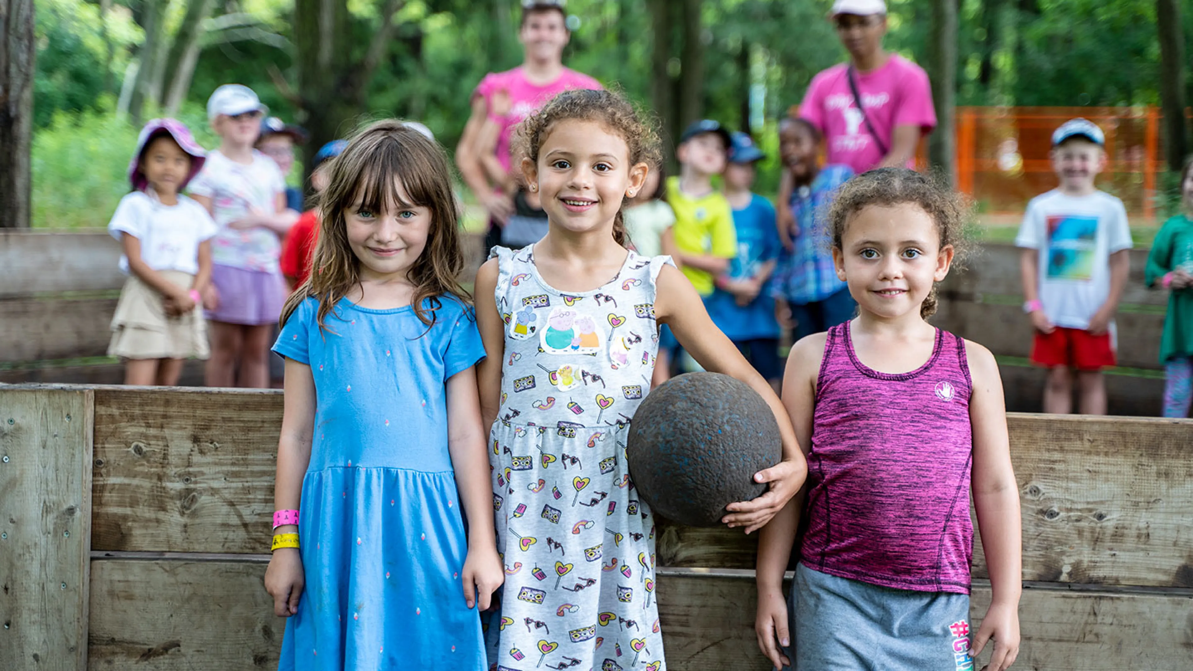 A group of children enjoying a day at camp.