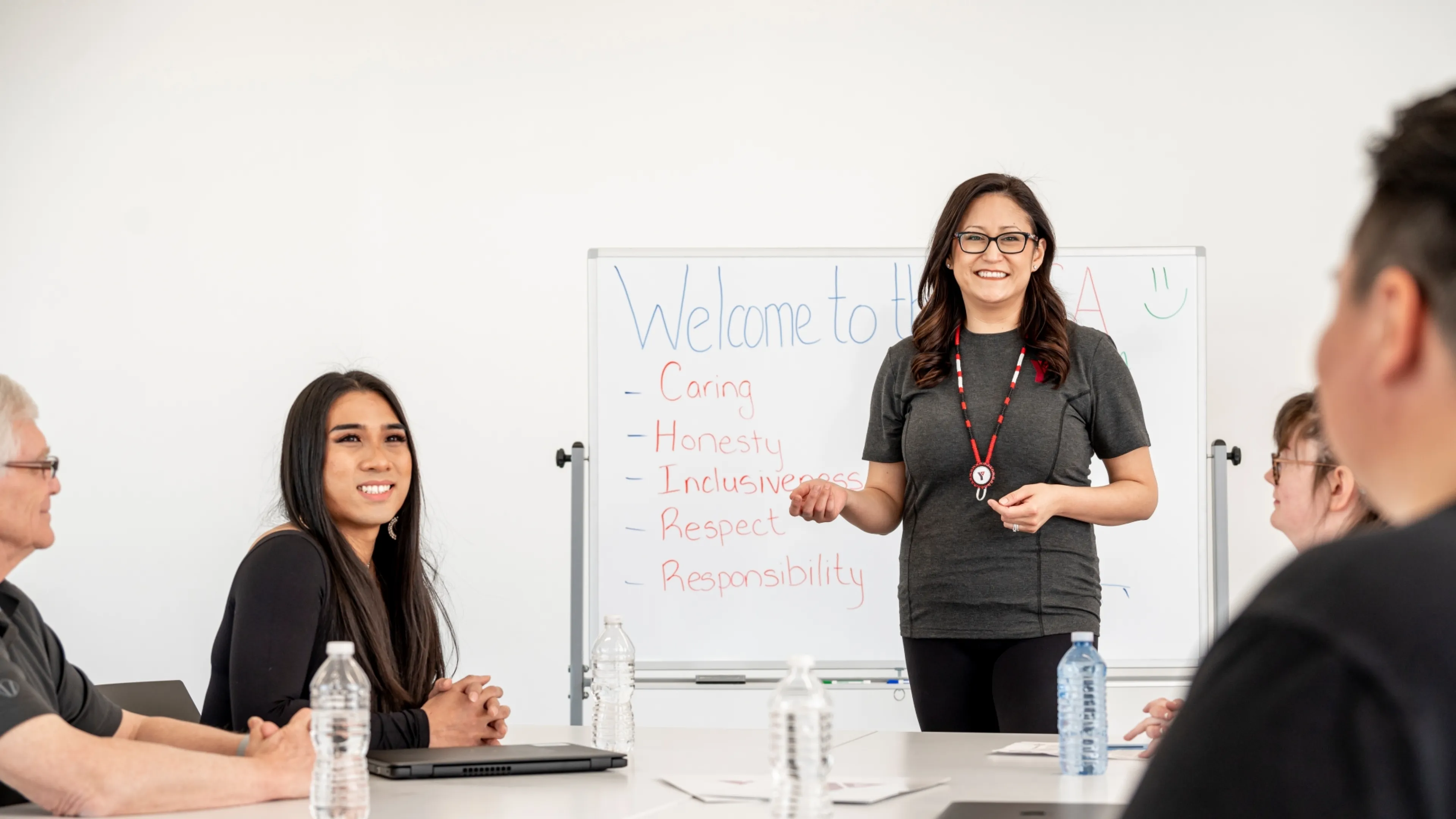 Y Staff teaching class