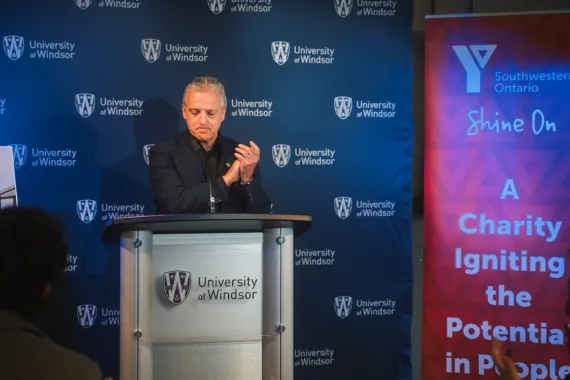 Man at podium