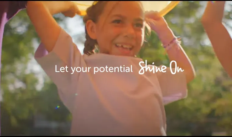 Girl playing at camp