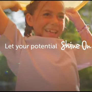 Girl playing at camp